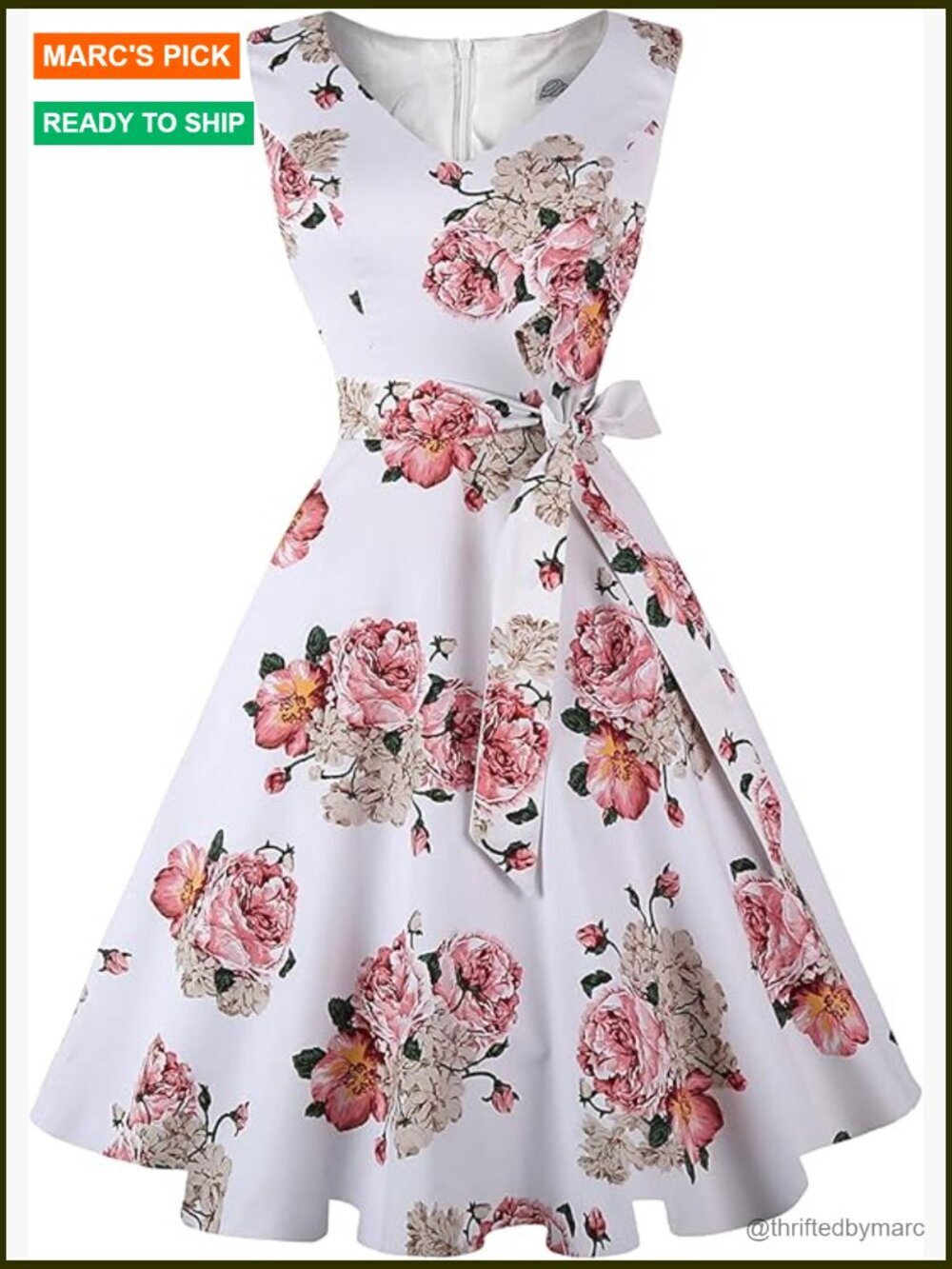 50s Vintage Sleeveless Cocktail Dress with Pockets